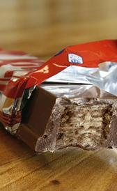 Barrita de chocolate con galleta